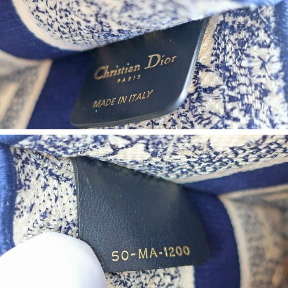 Dior Book Tote Mini Toile de Jouy Navy White Canvas Handbag - Picture 7 of 10